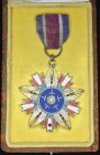 China, Order of Air Force Rejuvenation, Third Class breast badge, for 3-5 enemy kills, 200 or more missions, or 600 or more flying hours, reverse with...