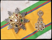 Thailand, The Ancient and Auspicious Order of the Nine Gems, Second period, post 1913, Male Knight’s set of insignia (one Class only), unmarked, compr...