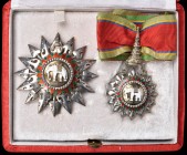Thailand, The Most Excellent Order of the White Elephant, Fourth period, Grand Commander’s set of insignia (Second Class), set of insignia, reverse of...