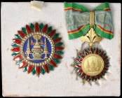 Thailand, The Most Noble Order of the Crown of Thailand, Second period 1873-1941, Knight Commander’s (Second Class), set of insignia, unmarked compris...