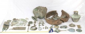 LARGE GROUP OF BRONZE OBJECTS
From Etruscan to Roman Period

This large lot is composed by a rich group of metalworks, of different ancient periods...