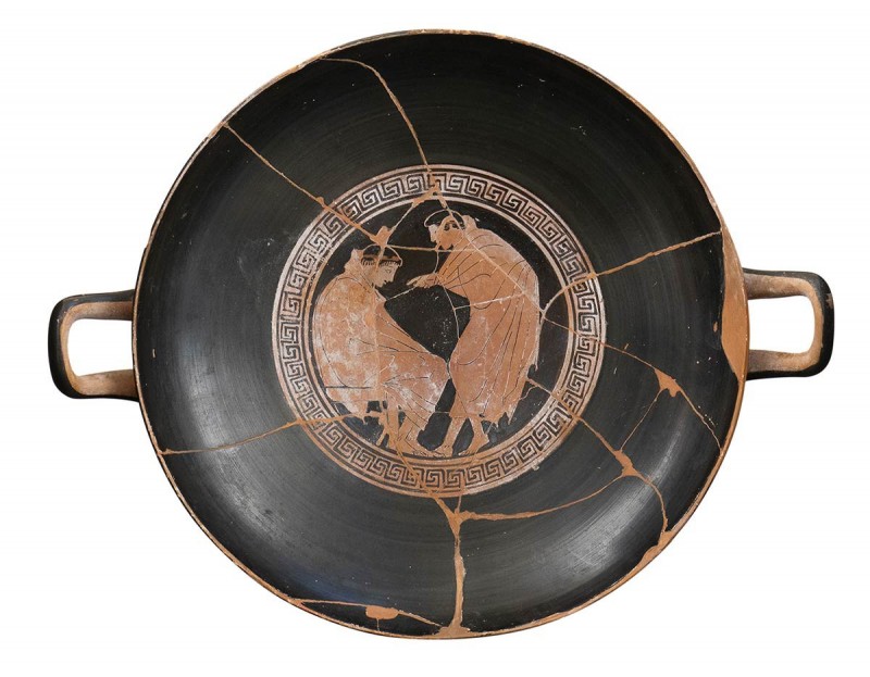 ATTIC RED-FIGURE KYLIX
Attribuited to the Tarquinia Painter, ca. 470 - 460 BC
...