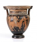 ATTIC RED-FIGURE COLUMN KRATER
Attribuited to the Florence Painter, ca. 460 - 450 BC
height cm 38; diam. cm 30; diam. (with handles) cm 35

Very n...