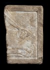 ROMAN MARBLE OSCILLUM FRAGMENT
ca. 1st century AD
height cm 16,5, length cm 11, wide cm 2,5

Usually placed in the Roman villa, decorated reliefs ...