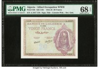 Algeria Banque de l'Algerie 20 Francs 1944-45 Pick 92b PMG Superb Gem Unc 68 EPQ. 

HID09801242017

© 2020 Heritage Auctions | All Rights Reserved