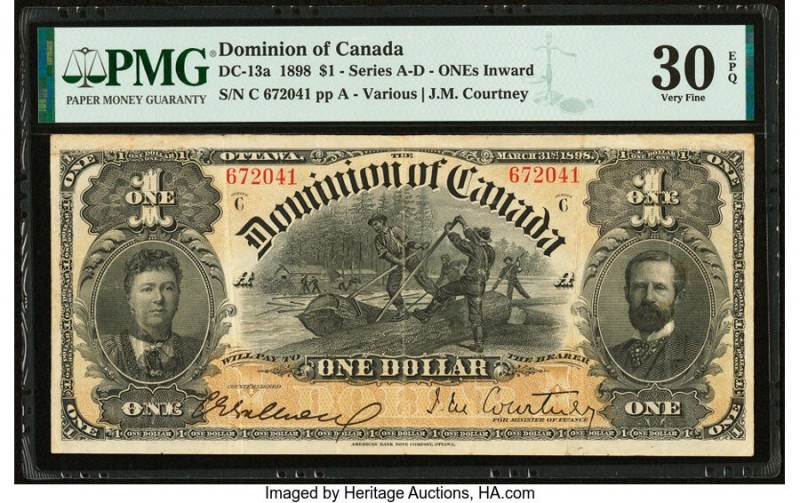 Canada Dominion of Canada $1 31.3.1898 DC-13a PMG Very Fine 30 EPQ. 

HID0980124...
