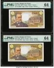 France Banque de France 5 Francs 5.5.1966; 6.2.1969 Pick 146a; 146b Two Examples PMG Choice Uncirculated 64 (2). Pick 146a; pinholes.

HID09801242017
...