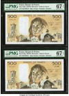 France Banque de France 500 Francs 1988-90 Pick 156g Two Consecutive Examples PMG Superb Gem Unc 67 EPQ (2). 

HID09801242017

© 2020 Heritage Auction...