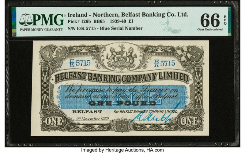 Ireland - Northern Belfast Banking Company Limited 1 Pound 9.11.1939 Pick 126b P...