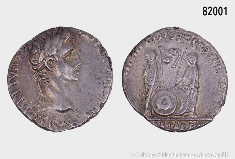 Römische Kaiserzeit, Augustus (27 v. Chr.-14 n. Chr.), Denar, ca. 2-4 n. Chr., L...