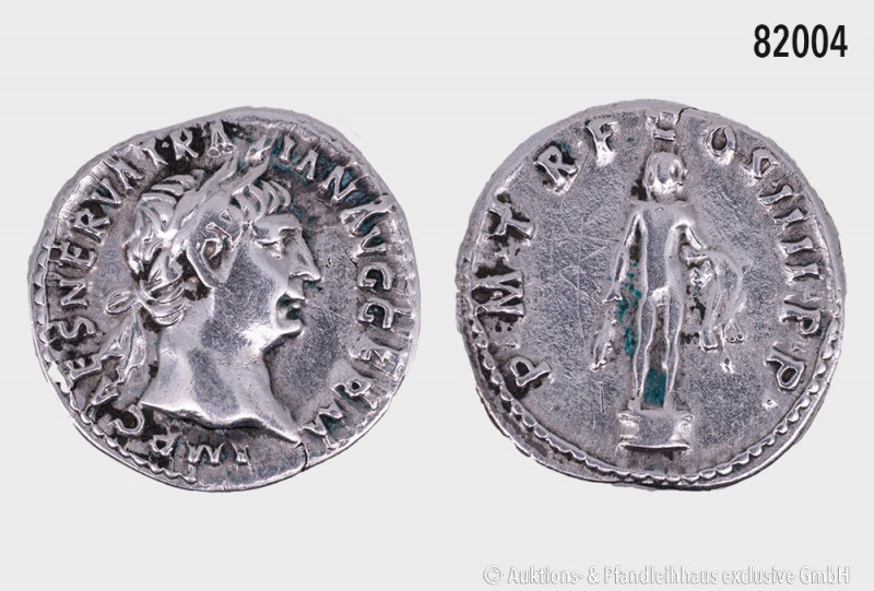 Römische Kaiserzeit, Traian (98-177), Denar, 101-102, Rom. 3,26 g; 18 mm. RIC 49...