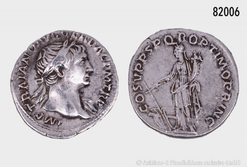 Römische Kaiserzeit, Traian (98-117), Denar, 106/107, Rom. 2,90 g; 18 mm. RIC 12...