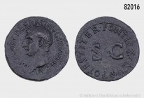 Römische Kaiserzeit, Drusus Junior, Sohn des Tiberius (14 v. Chr.-23 n. Chr.), As, Rom, geprägt unter Tiberius. Vs. DRVSVS CAESAR TI AVG F DIVI AVG N,...