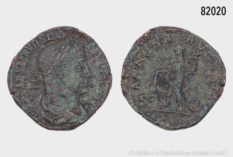 Römische Kaiserzeit, Severus Alexander (222-235), Sesterz, Rom. Rs. Annona. 19,3...