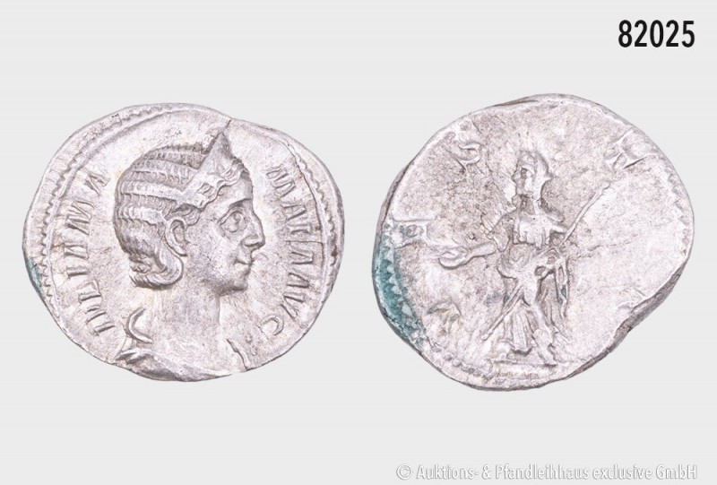Römische Kaiserzeit, Julia Mamaea, Mutter des Severus Alexander (222-235), Denar...