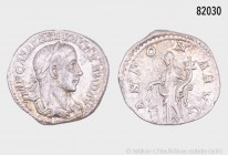 Römische Kaiserzeit, Severus Alexander (222-235), Denar, 226, Rom. Rs. Annona. 2,66 g; 19 mm. RIC 133; BMC 344. Aus alter deutscher Sammlung, erworben...