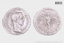 Römische Kaiserzeit, Severus Alexander (222-235), Denar, 226, Rom. Rs. Mars. 3,29 g; 19 mm. RIC 53; BMC 354. Aus alter deutscher Sammlung, erworben be...