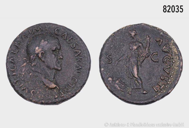Römische Kaiserzeit, Galba (68-69), As, Rom. Rs. Pax. 10,11 g; 28 mm. RIC 163; C...