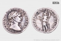 Römische Kaiserzeit, Traian (98-117), Denar, ca. 103-111, Rom. Rs. Roma mit kleiner Victoria nach links stehend. 3,42 g; 19 mm. RIC 115; C. 68. Aus al...