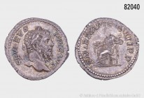 Römische Kaiserzeit, Septimius Severus (193-211), Denar, 209, Rom. Rs. Salus nach links sitzend. 2,80 g; 19 mm. RIC 230. Erworben bei Münzen-Fachgesch...