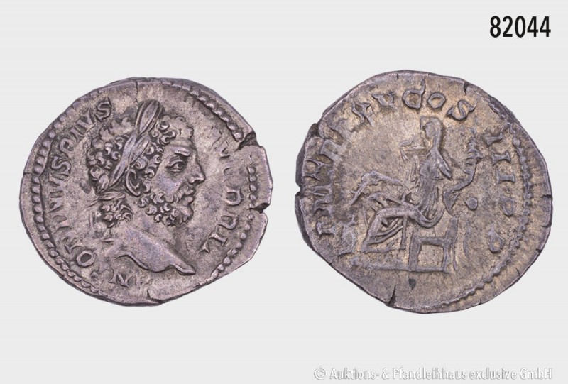 Römische Kaiserzeit, Caracalla (211-217), Denar, 212, Rom. Rs. Annona nach links...