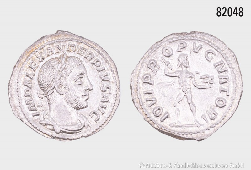 Römische Kaiserzeit, Severus Alexander (222-235), Denar, 232, Rom. Rs. Jupiter n...