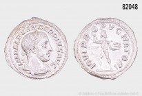 Römische Kaiserzeit, Severus Alexander (222-235), Denar, 232, Rom. Rs. Jupiter nach links stehend. 2,64 g; 20 mm. RIC 238; BMC 824. Aus alter deutsche...