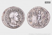 Römische Kaiserzeit, Severus Alexander (222-235), Denar, ca. 231-235, Rom. Rs. Spes nach links gehend. 2,95 g; 20 mm. RIC 254; C. 546. Aus alter deuts...