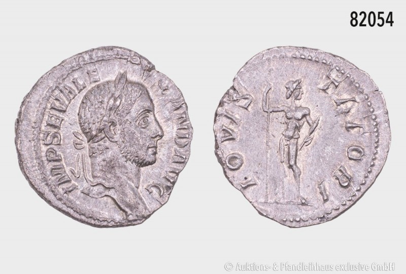 Römische Kaiserzeit, Severus Alexander (222-235), Denar, Rom. Rs. Jupiter. 2,93 ...