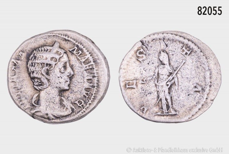 Römische Kaiserzeit, Julia Mamaea, Mutter des Severus Alexander, Denar, Rom, gep...