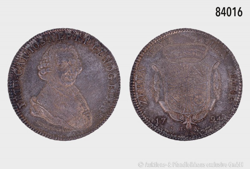 Mainz, Erzbistum. Friedrich Karl Joseph von Erthal (1774-1802), Konventionstaler...