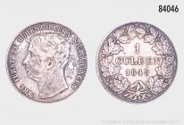 Hohenzollern-Sigmaringen, Carl (1831-1848), 1 Gulden 1848, ohne Signatur DOELL. 10,52 g; 30 mm. AKS 12 Anm.; J. 13 b, c. Selten, Auflage nur ca. 3.000...