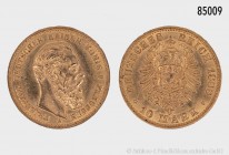 Preußen, Friedrich III. (9. März - 15. Juni 1888), 10 Mark 1888 A. 900er Gold. 3,99 g; 20 mm. AKS 120; Jaeger 247. Vorzüglich mit leichtem Stempelglan...