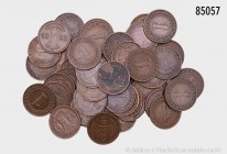 Weimarer Republik, Konv. 1 Reichspfennig 1923 Komplettsatz A-J, AKS 56, Jaeger 306, insgesamt 54 Münzen in vorzüglicher Erhaltung.