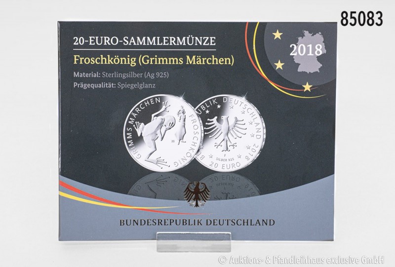 BRD, Konv. 11 St. 20-Euro-Silber-Gedenkmünzen, 925er Silber, dabei Grimms Märche...