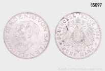 Bayern, Ludwig III. (1913-1918), 5 Mark 1914 D. 27,78 g; 38 mm. J. 53. Fast vorzüglich/vorzüglich.