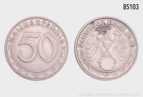 Drittes Reich, 50 Reichspfennig 1939 B, Nickel. 20 mm. AKS 42; J. 365. Vorzüglich.
