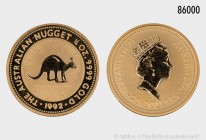 Australien, The Australian Nugget, 1/4 Unze Feingold (999,9er Gold); 7,81 g; 20 mm. Stempelglanz.