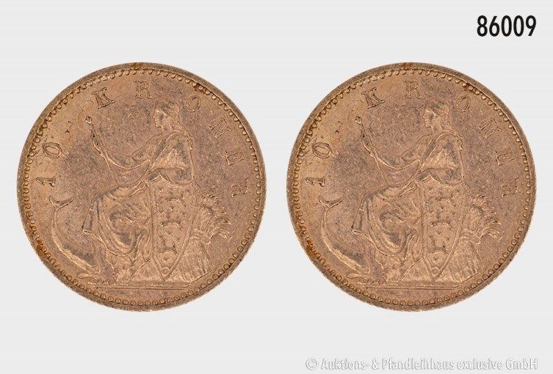 Dänemark, Christian IX. (1863-1906), 10 Kronen 1900. 900er Gold. 4,48 g; 18 mm. ...