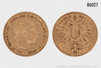 Österreich, Franz Joseph I. (1848-1916), 10 Kronen 1897, Wien. 900er Gold. 3,38 g; 19 mm. Vorzüglich.