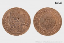 Tunesien, 20 Francs 1892, Paris. 900er Gold. 6,45 g; 21. Fast vorzüglich.