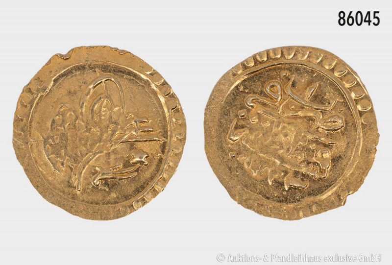 Osmanisches Reich (Türkei), Mahmud II. (1808-1839), 1/4 Zeri Mahbub. 800er Gold....