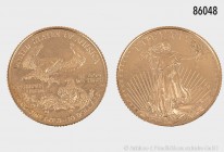 USA, American Eagle, 1/4 Unze Feingold. 917er Gold. 8,48 g (Feingewicht 7,78 g); 22 mm. Stempelglanz.