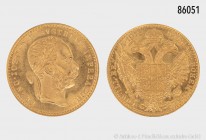 Österreich, Franz Joseph I. (1830-1916), Dukat 1915 (amtliche Neuprägung). 986 1/9er Gold. 3,49 g; 20 mm. Stempelglanz.