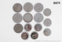 Niue, Konv. 14 Silbermünzen (625er und 925er Silber). PP, verkapselt.