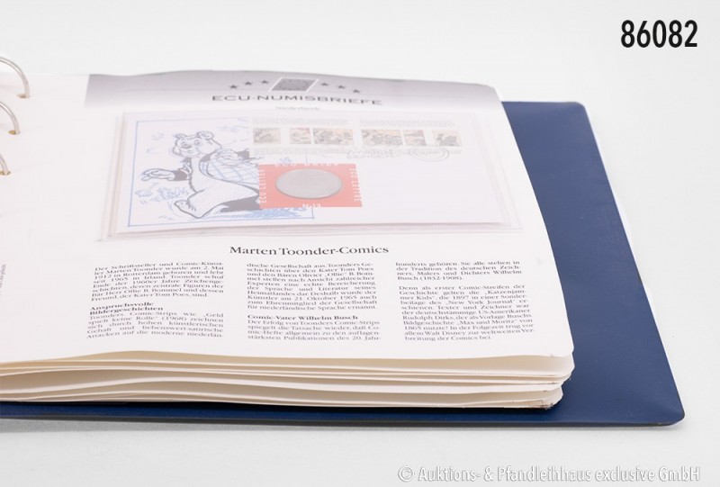 Umfangreiches Konv. 51 Numisbriefen aus aller Welt, dabei etliche Ecu-Numisbrief...
