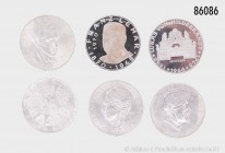 Östereich, Konv. 20 Silber-Gedenkmünzen (800er Silber) 1967-1972. Stempelglanz/PP.
