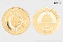 China, 20 Yuan 2003, 1/20 Unze Feingold. 1,55 g; 14 mm. PP.