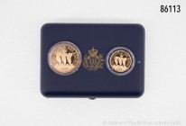 San Marino, offizielles Set mit 50 und 20 Euro 2003, Giotto - Cappella Scrovegni. 900er Gold, Gesamtgewicht 22,57 g. PP, in OVP mit Echtheitszertifika...