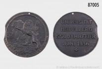Eisengussmedaille 1936, auf die 550-Jahrfeier der Universität Heidelberg. 74 mm. Ein kleines Stück des Randes der Medaille wurde bei 9 h (möglicherwei...